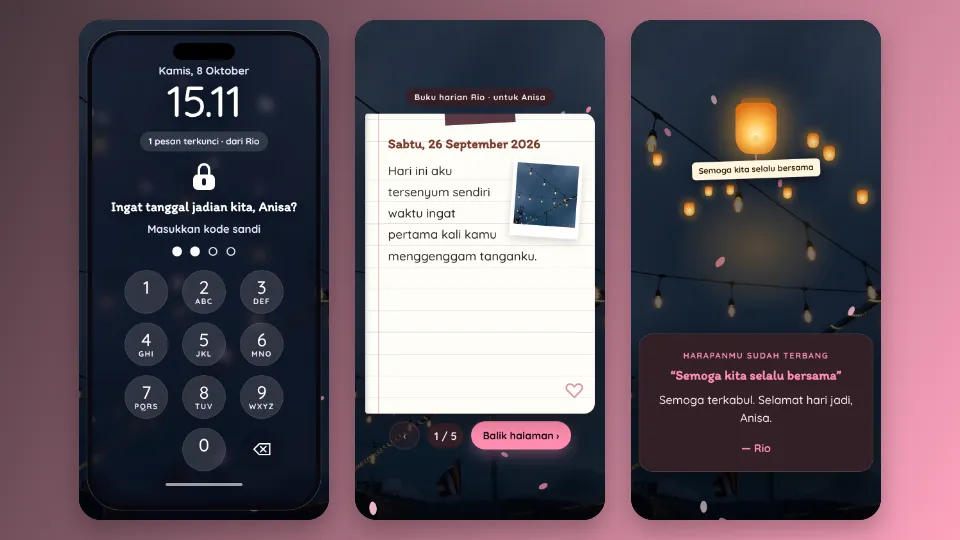 Pratinjau template Diari Hari Jadi